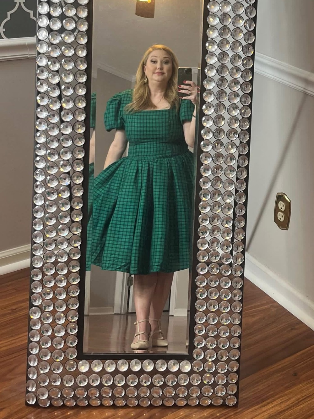 Green Plaid “Cupcake” Dress by Ivy City - Picture 9 of 9